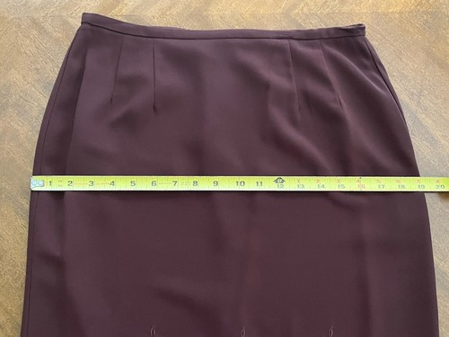 Plaza South Skirt Suit Size 8 Brown Beaded w Bell Sleeves & Pleated Ruffle Hem - Picture 17 of 18