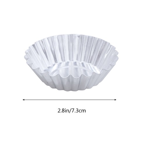 10 piezas de aluminio para cupcakes forro plantilla para pasteles antiadherente huevo tarta molde magdalenas - Imagen 6 de 12