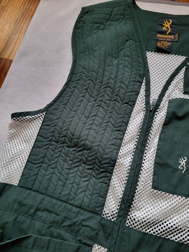 Browning Men's 2XL Trapper Creek Mesh Shooting Hunting Vest Green/Gray - Picture 2 of 11