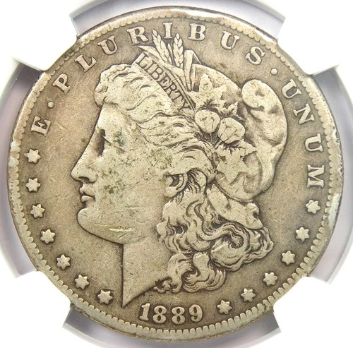1889-CC Morgan Silver Dollar $1 Carson City Coin - Certified NGC Fine Details