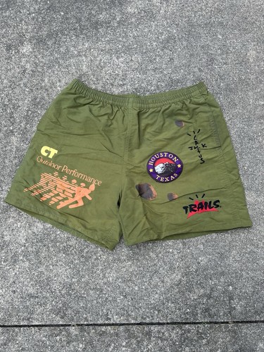 2020 Travis Scott Cactus Jack Cactus Trails Army Green Patch Shorts Size Medium
