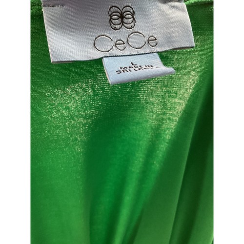 CeCe Green Polyester L Blouse - Picture 3 of 4