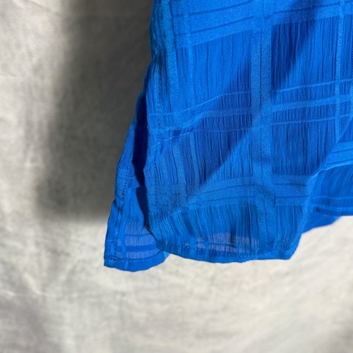 Maggie Barnes top womens sz 4X Blue Button Down 3/4 Sleeve Blouse colorful - Picture 7 of 12