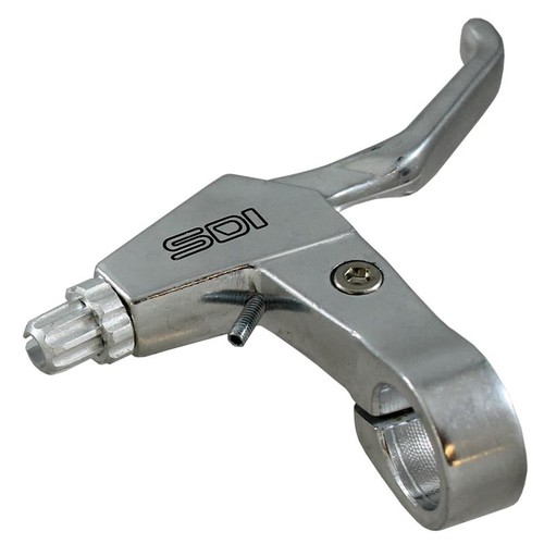 Fahrrad V-Brake Bremshebel Paar 2-3 Finger Bremsgriffe links / rechts Alu silber - Bild 3 von 4