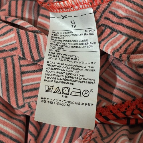 Banana Republic Dress AUS XS/8 US4 Midi Wrap Orange Geometric Sleeveless Stretch - Picture 5 of 5