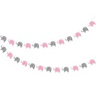 2 Pcs Elephant Banner Kids' Party Decorations Birthday Hanging Ornament