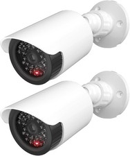 WALI Dummy Fake Camera, Surveillance Security CCTV Dome 2 Packs, White 