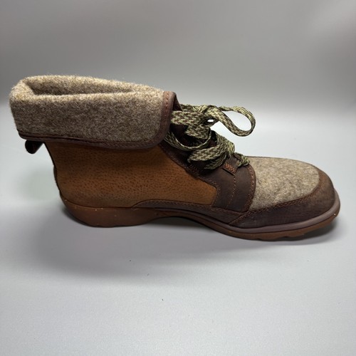 CHACO Pinecone Size 8.5 Winter Wool Casual Fold Up Boots Brown Chukka Lace - Picture 6 of 9