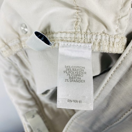 J. Jill Größe 6 Petite Authentic Fit Cropped-Jeans mit Fransensaum hellbraun - Bild 5 von 6