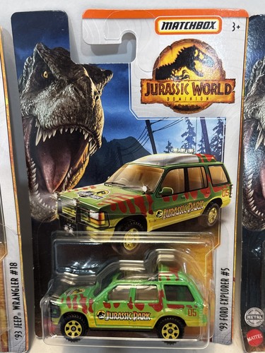 Matchbox Jurrasic World Dominion ‘93 Ford Explorer, ‘93 Jeep Wrangler, + 4 More - Picture 7 of 15