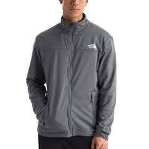 The North Face Cedar Trail Grid Fleece Gray Full Zip Men's Jacket Size Large