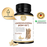 Ashwagandha - KSM-66® 600 Mg - LaborgeprüFt - 5% Withanolide - 180 Kapseln