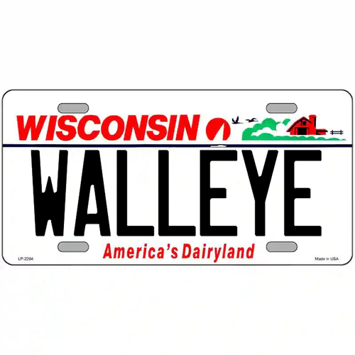 Walleye Wisconsin Metal Sign - 第 1/1 張圖片