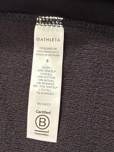 Athleta Balance Long Sleeve Crewneck Dress With Pockets Size S Black Athletic - Picture 7 of 12