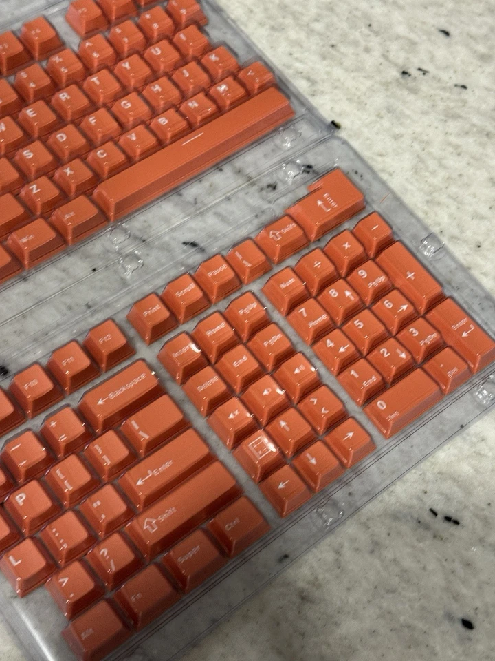 126 Cherry  Profile Orange Mechanical Keyboard Key Cap Set New - Image 2 of 4