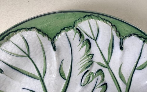 Antiguo plato victoriano perla mayólica plato T Dimmock Co bastones años 1830 - Imagen 6 de 6