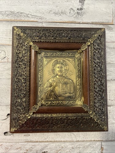 Jesus Christ Pantocrator Vintage Picture, Handcrafted In Greece, Delta-Pan Inc - 第 5/13 張圖片