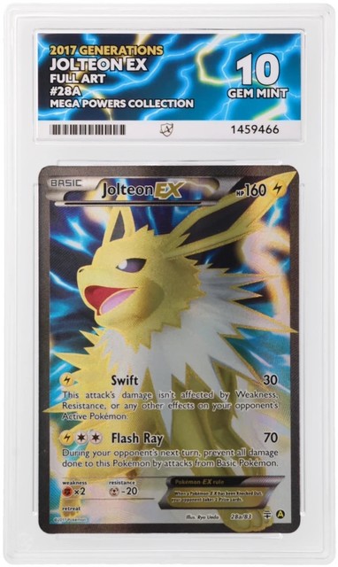 ACE 10 Jolteon EX 28A/83 Generations 2017 Full Art Pokemon Karte - Gem Mint
