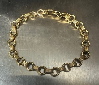 BRACCIALE VINTAGE CATENA ORO GIALLO 14K PER CHARMS GRAMMI 5 64 NO ROTTAMI