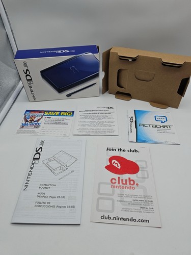 Cobalt Blue Nintendo DS Lite Box And Manuals Only Very Clean Condition!! - Picture 8 of 9