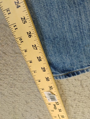 Abercrombie Fitch Mens Jeans 30X30 Blue Classic Straight Button Fly Distressed - Picture 16 of 17