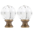  2Pcs Lamp Finial Glass Knob Lamp Shade Finial Lamp Shade Lamp Finial Finials