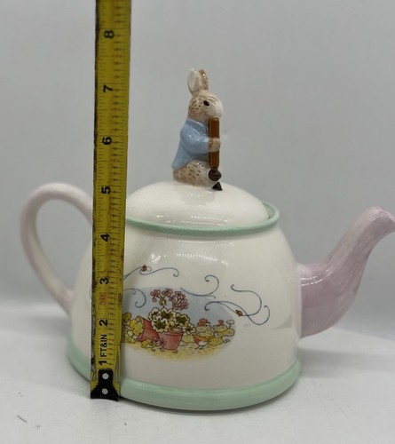 Vintage Teleflora Gift 2002 Beatrix Potter Peter Rabbit Teapot Pastel, Easter - Picture 10 of 10