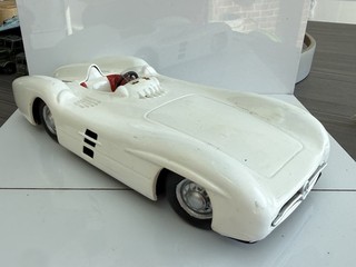Rare West Germany Tin Plate Vintage Mercedes Benz Large F1 Grand Prix Model Car