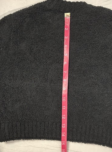 Nike Sweater Womens Large Black Fuzzy Boucle Cropped Long Sleeve FZ1716-010 - Picture 7 of 9