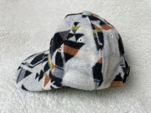 The North Face Pendleton White Wool strap back cap hat Aztec black Print Rare - Picture 3 of 9