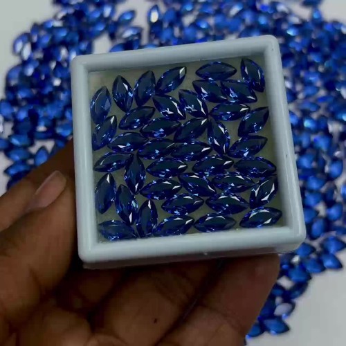 AAA+ CERTIFIED 12 Pcs Natural Best Loose Gemstone Zircon Blue Marquise Lot 7x5 - Video 1 of 1