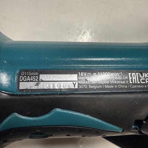 Makita DGA452Z 18V LXT Cordless Angle Grinder 115mm Serviced Body Only 2022 - Picture 14 of 24