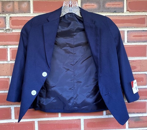 NEU IZOD blauer Baumwollblazer mit zwei Knöpfen weiß Knöpfe Jungen Größe 5 normal regulär - Bild 1 von 3