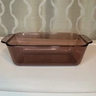 Vintage Pyrex Cranberry Glass Loaf Pan 1.5qt 213-R