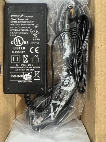 Cargador de fuente de alimentación adaptador de CA Keerda DZ036DL120250F 17V 2A - Imagen 1 de 2