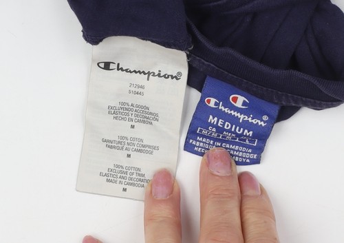 Champion Men's Blue Medium Crew Neck T-Shirt - Picture 3 of 12