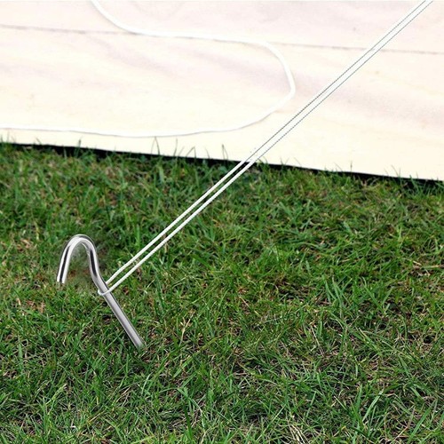Sturdy 9" Metal Tent Stakes, Garden Stakes - 100 Pack - Picture 8 of 9
