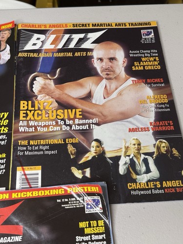 3x Blitz Australian Martial Arts Magazines Matrix Keanu Reeve Charlie’s Angels & - Picture 2 of 8