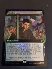 NM Extended Art Foil Parker Luck, MTG, Marvel's Spider-Man, Magic, 258