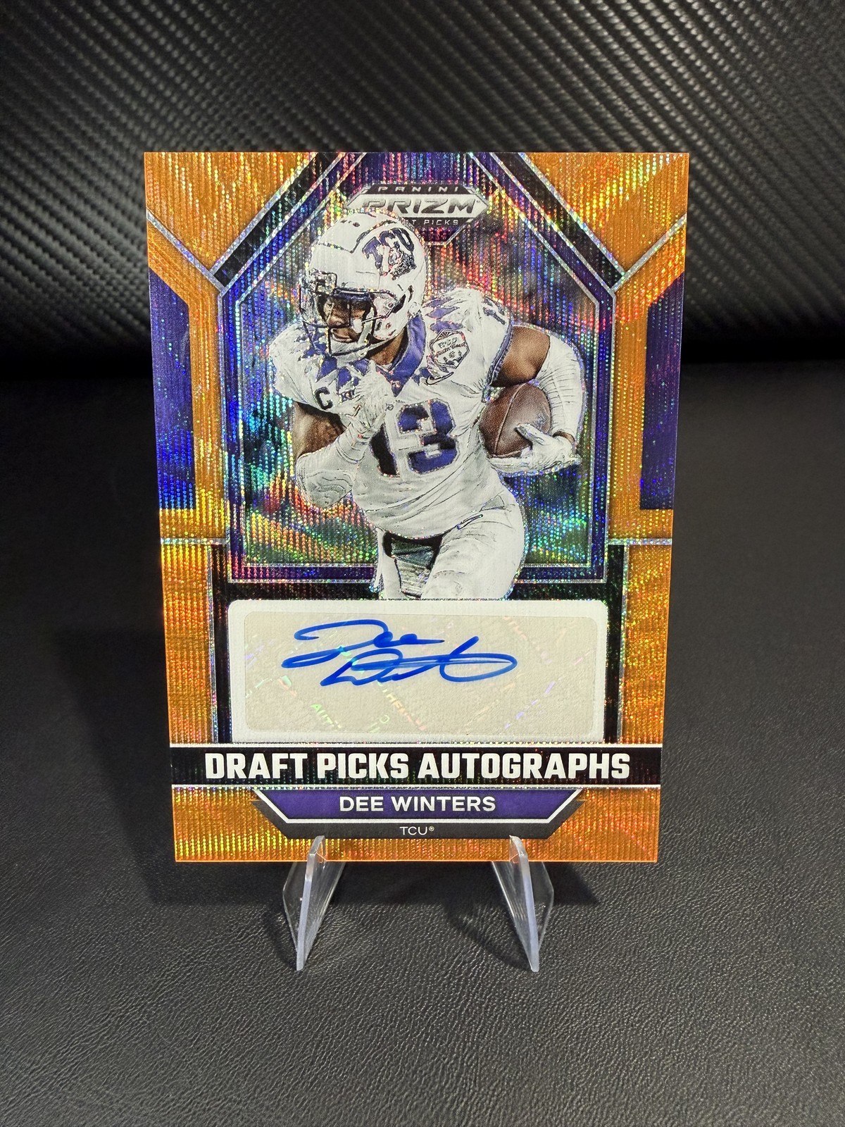 Dee Winters Panini Prizm Draft Picks Draft Picks Autographs #DPADEW Orange Wave