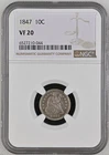 1847 Liberty Seated Dime NGC VF-20