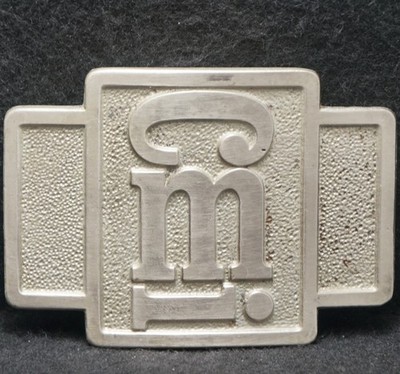XH03122 VINTAGE 1970s ***CMI*** CONSTRUCTION MACHINERY ADVERTISEMENT BELT BUCKLE