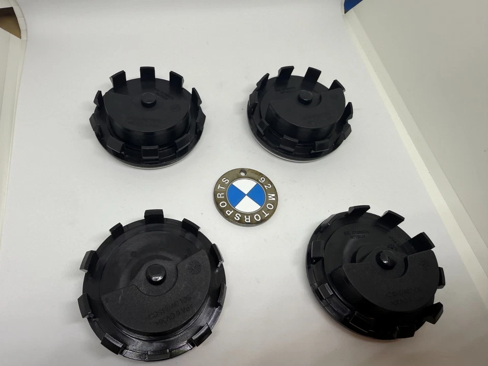 BMW "PAINTED" Floating Wheel Center Cap Set 68mm & 56mm NO CHROME ON EDGE! - Image 2 of 4