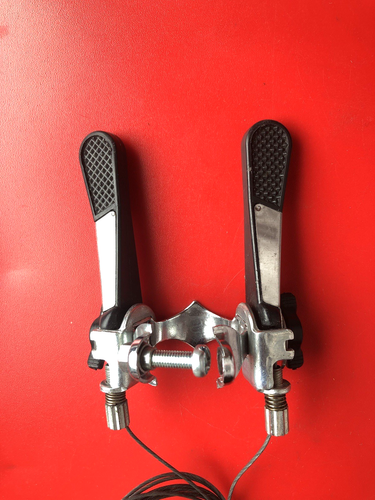 NEW OLD STOCK VINTAGE SIMPLEX PRESTIGE DOWNTUBE GEAR LEVERS,WITH NEW CABLES - Picture 3 of 6