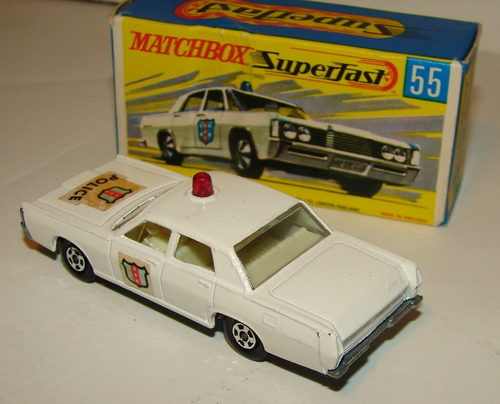 MATCHBOX #55 or 73 Superfast MERCURY Police Car RED BUBBLE W/Original BOX - Picture 7 of 8