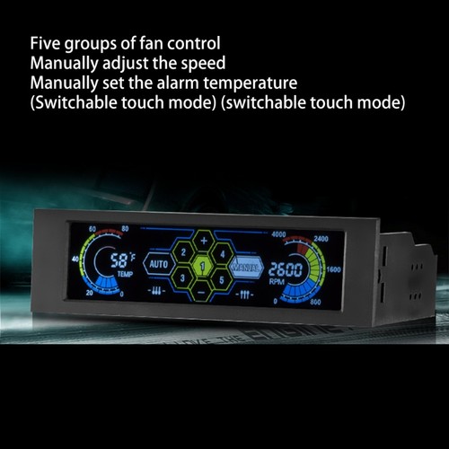 Fan Controller for PC Chassis Fan Speed Adjuster 5 Cooling Fans CPU Fan Control - Afbeelding 4 van 8