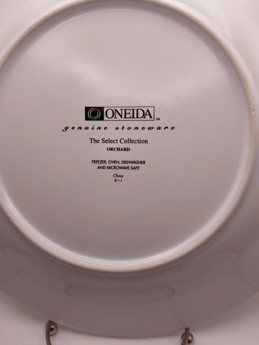 (4) Platos de pan Oneida ORCHARD Select Collection 6" gres genuino nuevos de colección - Imagen 3 de 4