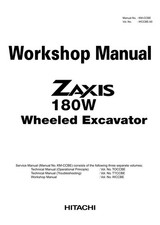 HITACHI ZAXIS ZX180W Excavator Workshop Service Manual