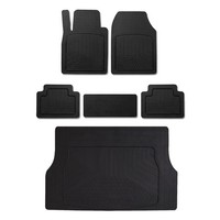 Gummimatten & Kofferraumwanne Set FüR Volvo XC60 Antirutsch Universal Schwarz