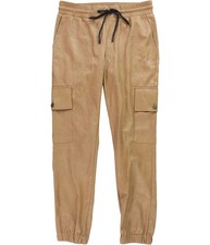 n:philanthropy Womens Cargo Pocket Casual Jogger Pants, brown, S
